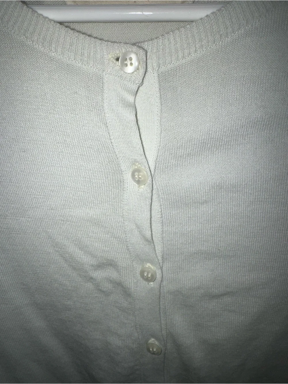 Lars Anderson Organic Cotton Long Sleeve Crewneck Cardigan Size XS Light Blue